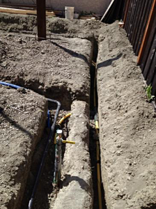 Our Danville Sprinkler Installation team places a residential system