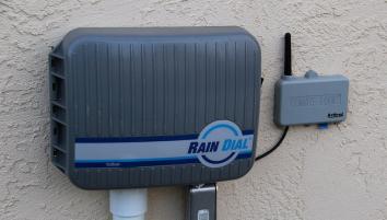 Rain dial system added to increase irrigation system efficiency